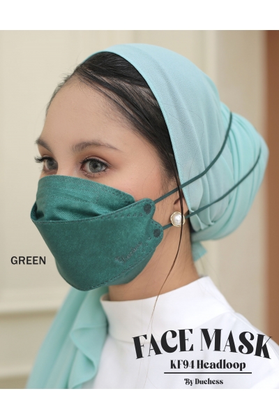 DUCHESS FACE MASK K94 HEADLOOP - GREEN DUCHESS FACE MASK K94 HEADLOOP - GREEN